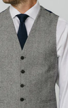 Light Grey Donegal Tweed Vest