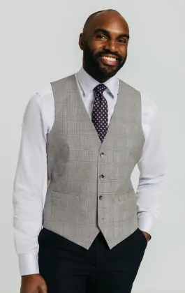 Heirloom Heritage Grey Check Vest