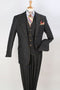 "Black Denim Vested Suit for Men - Two Button Peak Lapel"