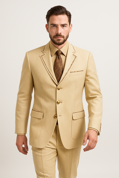 Champagne Groomsmen Suits