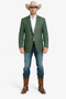 Western Blazer - Saco Para Hombre - Mens Double Button Western Green Blazer