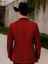 Western Blazer - Saco Vaquero Para Hombre - Paisley Blazer in Red