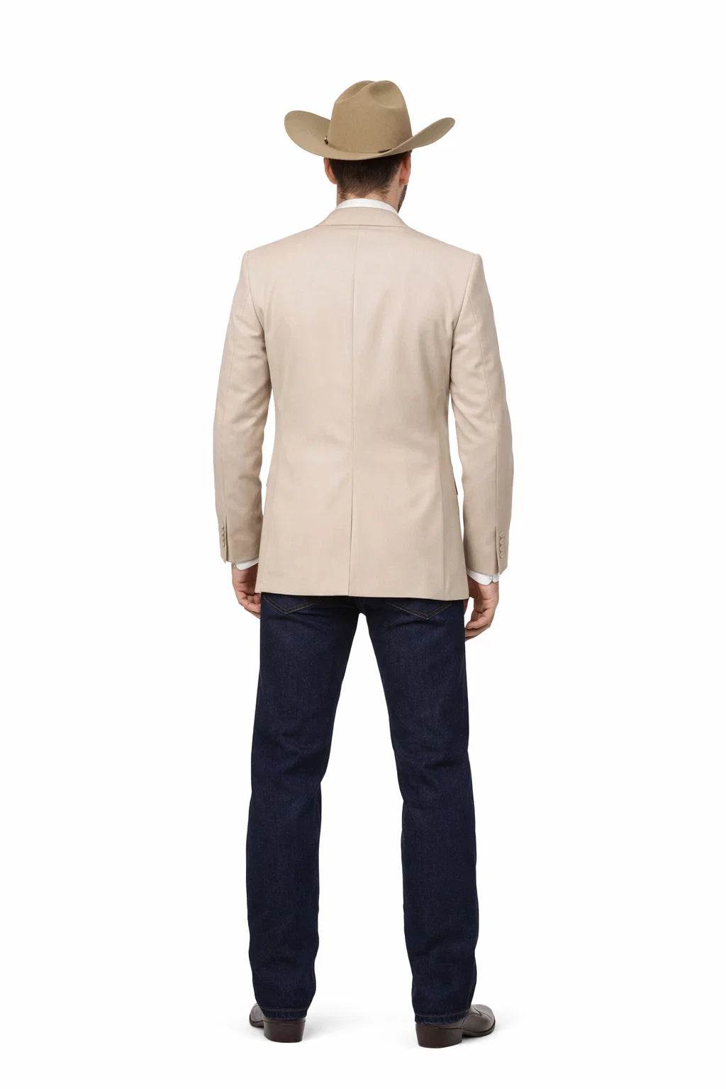 Western Tan Tuxedo Dinner Jacket  - Light Khaki Beige Color
