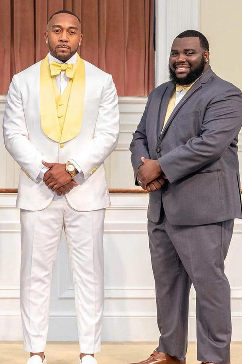 White and Gold Suit White Gold Tuxedo