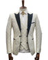 White and Gold Tuxedo - White and Gold Suit - AlbertoNardoniStore