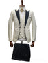 White and Gold Tuxedo - White and Gold Suit - AlbertoNardoniStore