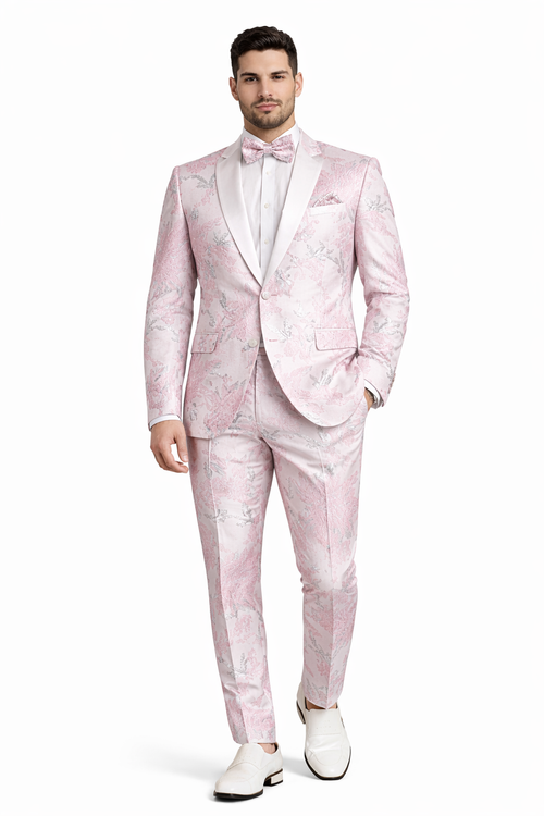 White and Pink Tuxedo