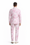 White and Pink Tuxedo - Paisley Wedding Suit - White Pink Prom Suit