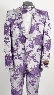 White and Purple Tuxedo - purple and white wedding tuxedo