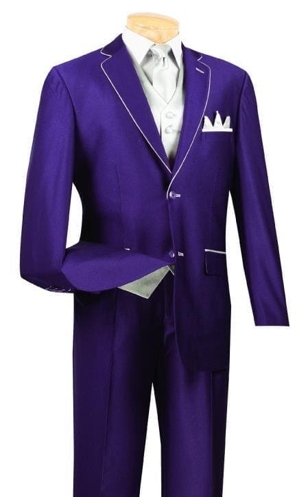 White and Purple Tuxedo - purple and white wedding tuxedo