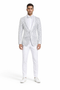 White and Silver Tuxedo With Matching Bowtie and White Pants