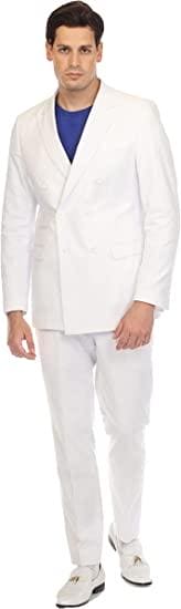 White Double Breasted Seersucker Suit $89 - AlbertoNardoniStore