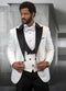 White Prom Suit Two Toned Tuxedo With Matching Tuxedo -White And Black - AlbertoNardoniStore