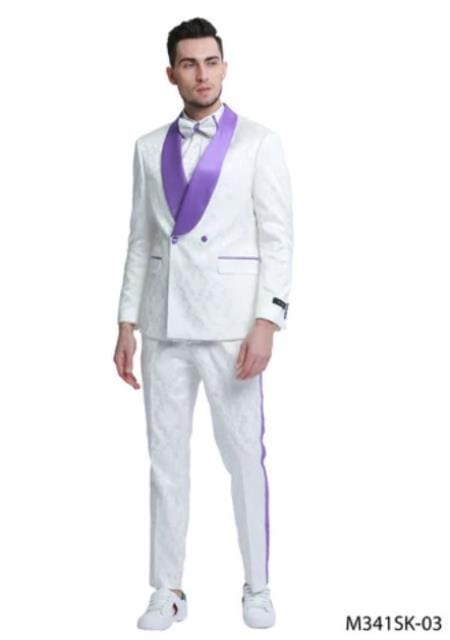 White Prom Suit White And White Tuxedo Suit - Prom Suit - Prom Wedding Suit - AlbertoNardoniStore