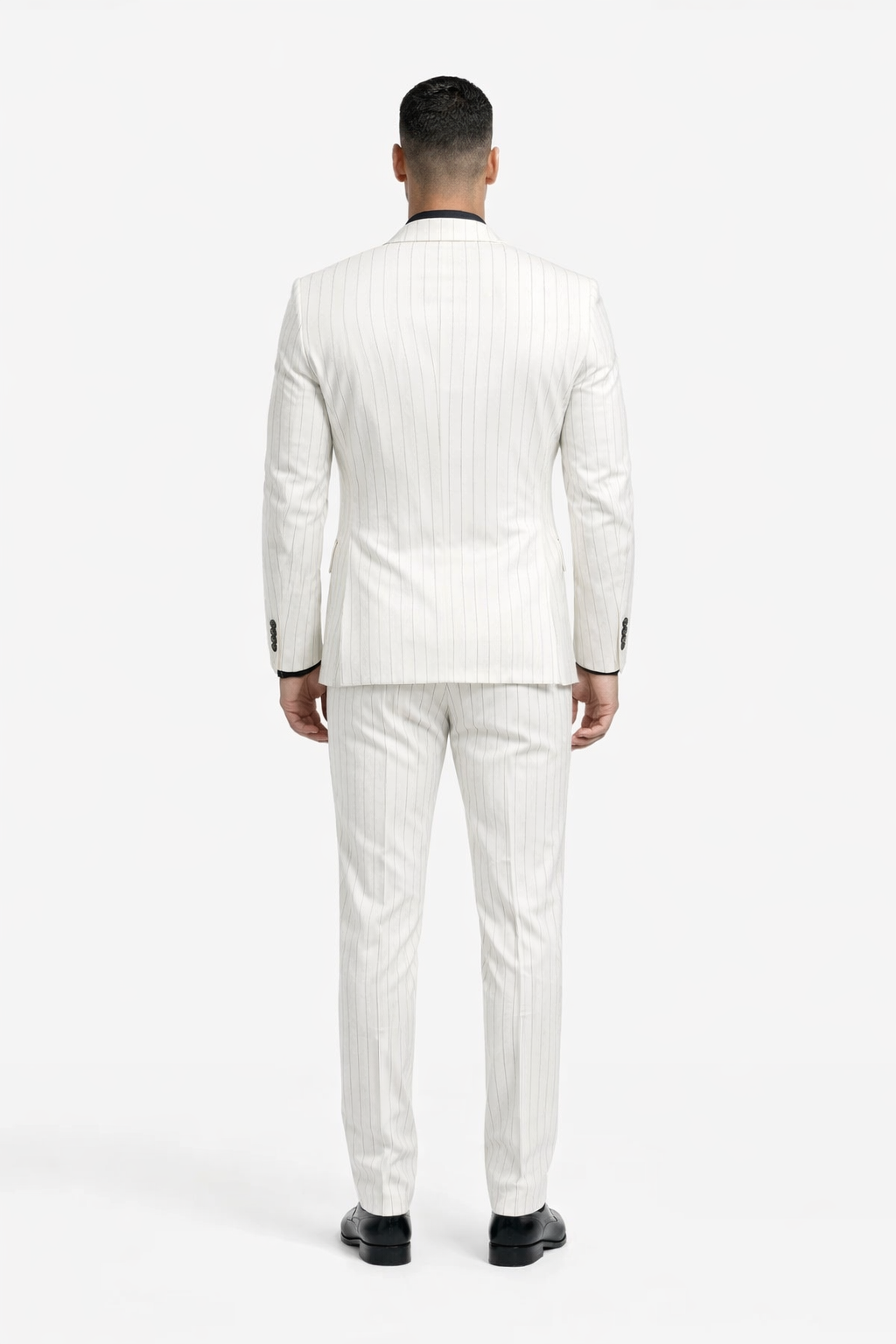 White Suit With Black Pinstripe - 1920'S 1940'S Dress Suit