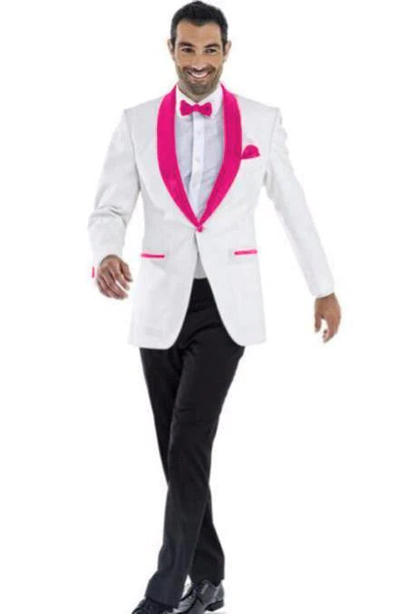 White tuxedo wedding groom - White wedding tuxedos - AlbertoNardoniStore