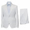 Mens Satin-Finish Pinstripe - Shiny Metallic Stripe Peak Lapel in Color White - Modern Fit By Rossiman