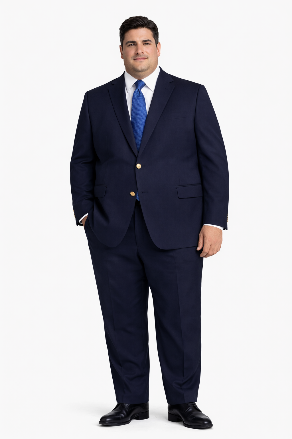 Wholesale Mens Jackets - Wholesale Blazer -  Navy Blue  Four-button Blazer