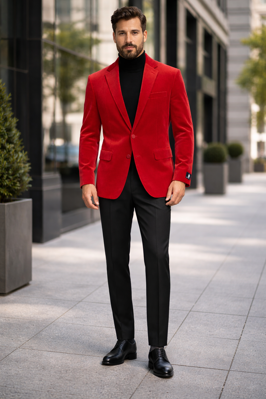 Wholesale Mens Jackets - Wholesale Blazer - Red Velvet  Blazer