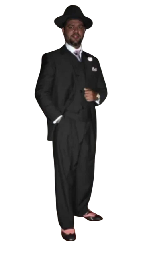 Wide Leg Pleated Pants Pants - 100% Wool Suit - Double Breasted Vest Peak Lapel - Classic Fit Suit - Vested Suit - Charcoal