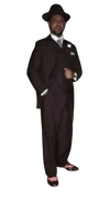 Wide Leg Pleated Pants Pants - 100% Wool Suit - Double Breasted Vest Peak Lapel - Classic Fit Suit - Vested Suit - Dark Brown