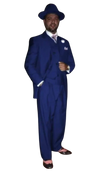 Wide Leg Pleated Pants Pants - 100% Wool Suit - Double Breasted Vest Peak Lapel - Classic Fit Suit - Vested Suit - Indigo