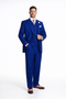 Wide Leg Pleated Pants Pants - 100% Wool Suit - Double Breasted Vest Peak Lapel - Classic Fit Suit - Vested Suit - Royal