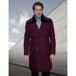 statement-men-s-outlet-3-4-length-100-wool-top-coat-double-breasted