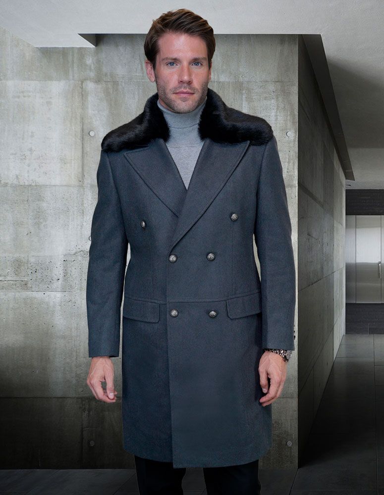 statement-men-s-outlet-3-4-length-100-wool-top-coat-double-breasted