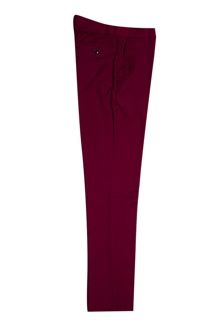 "Mens Stacy Adams Suit - Stacy Adams Suit Men's Burgundy Suit - One Button Peak Lapel with Vest"