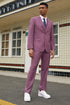 "Mens Stacy Adams Suit - Stacy Adams Suit Men's Fancy Two-Button Vested Suit in Lilac Lavender"