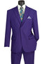 "Classic Men's Purple Poplin Suit - 2 Button Style, 44R | CLOSE OUT"