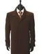 Mens Floor Length Coat Brown Coat - AlbertoNardoniStore