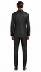 Yves Black  Plaid Check Men'S Premium 2PC Premium Wool Slim Fit Suit