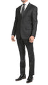 Yves Grey Plaid Check Men'S Premium 2PC Premium Wool Slim Fit Suit