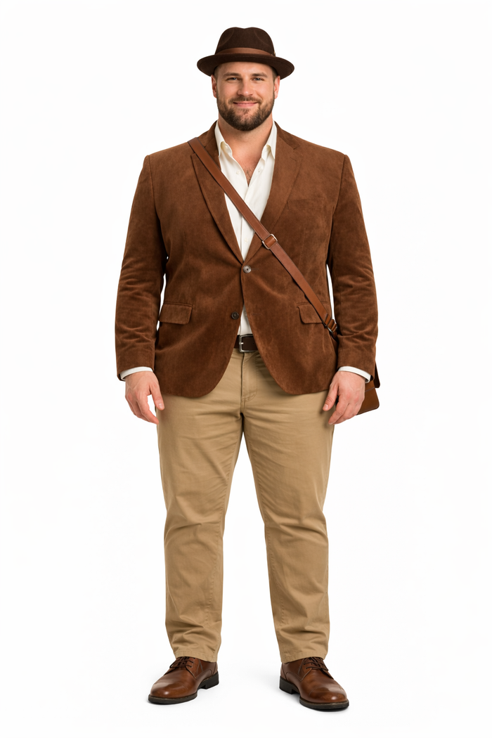 Zacchi Men’s Cognac Suede Sport Coat