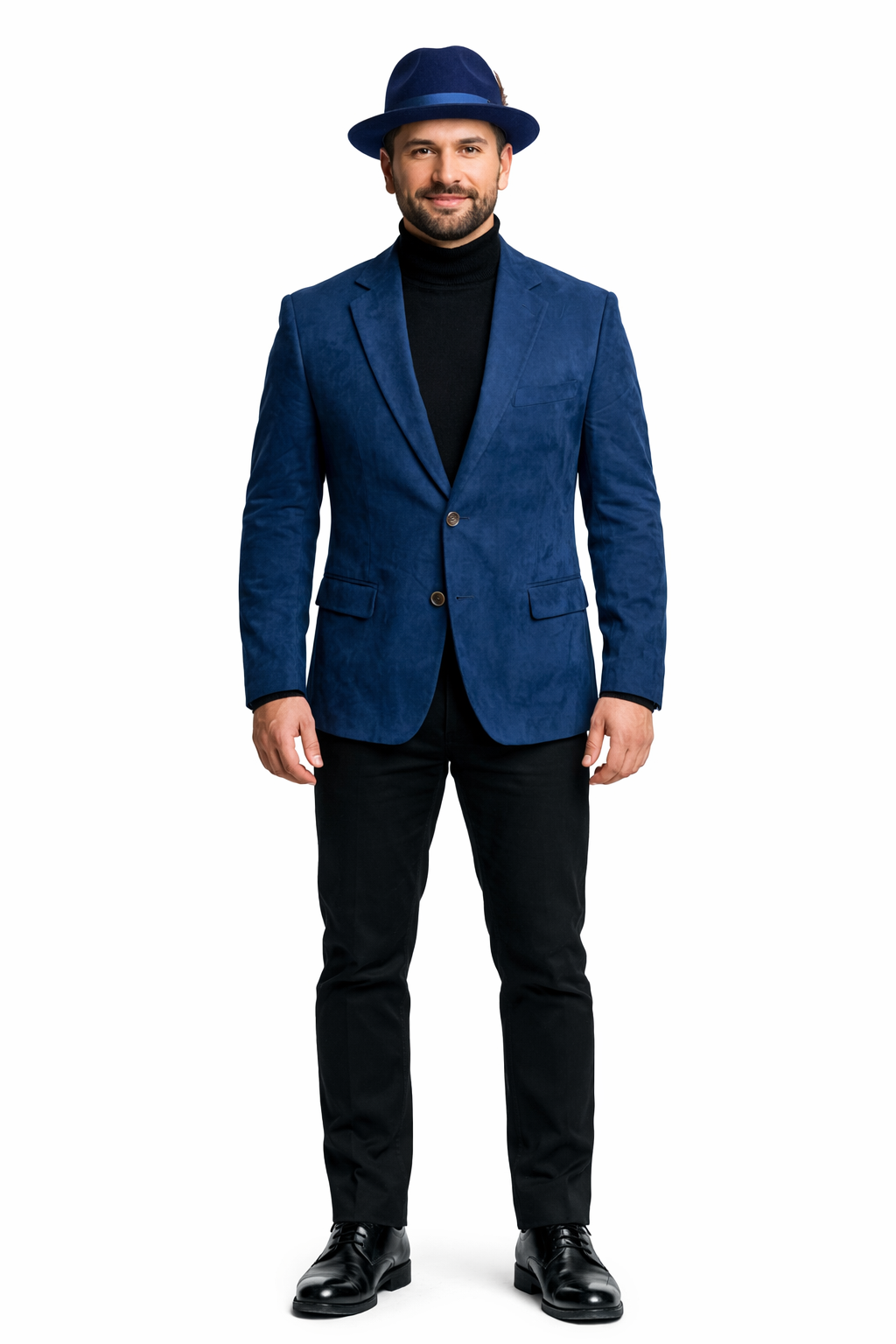 Zacchi Men’s Navy Micro Suede Sport Coat