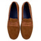 Zelli Monza Suede and Caiman Crocodile Driving Loafer in Cognac