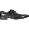 Bravo Mens Vintage Style 1920's Wingtip Lace Up Dress Shoe in Black