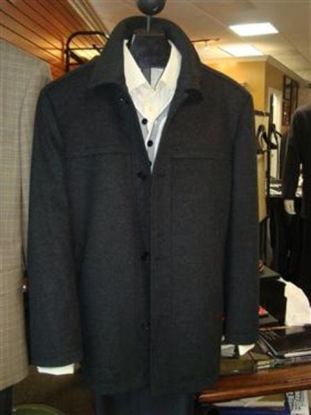 100% Cashmere Hooded Unisex Overcoat