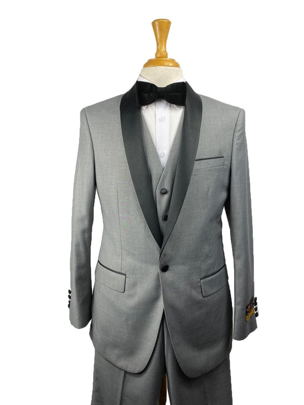 29C-Tux-Shawl	Lt-Gray-Black -  Tuxedo Wholesale  Distributors - AlbertoNardoniStore