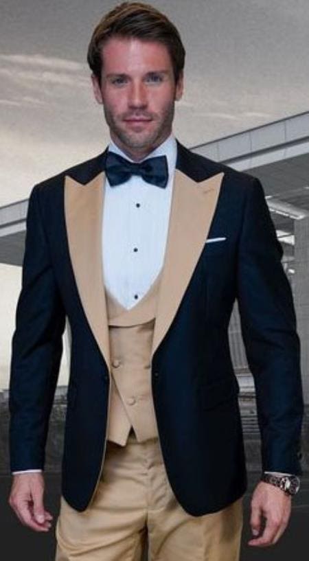 3 Piece Modern Fit Designer Tuxedo - AlbertoNardoniStore