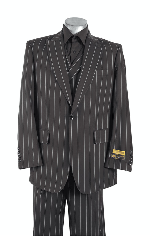 3 Piece Pinstripe Suit - AlbertoNardoniStore