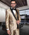 3 Piece Shiny Tuxedo Vested Suit - AlbertoNardoniStore