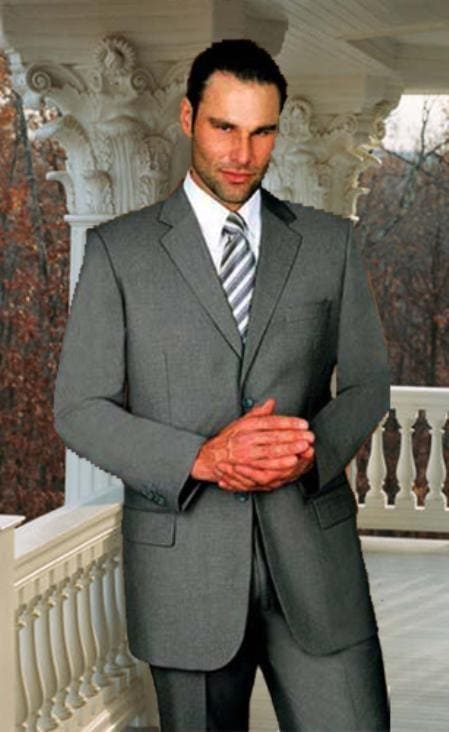 48XL Suit - 48 Extra Long Suit - Gray Suit - AlbertoNardoniStore