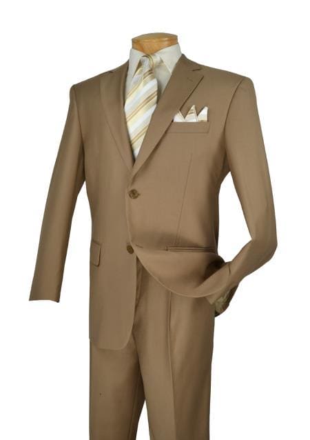 48XL Suit - 48 Extra Long Suit - Khaki Suit - AlbertoNardoniStore