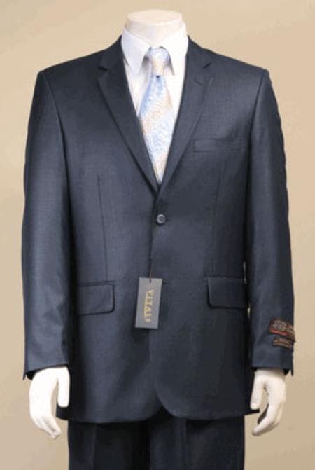 48XL Suit - 48 Extra Long Suit - Navy Blue Suit - AlbertoNardoniStore