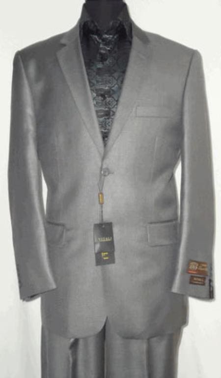 48XL Suit - 48 Extra Long Suit - Silvery Grey Suit - AlbertoNardoniStore