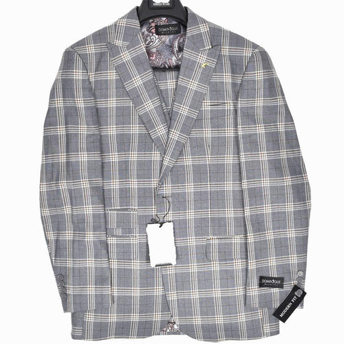 9856-11 Dominique Wilkins Vested Peak Lapel Suit - AlbertoNardoniStore