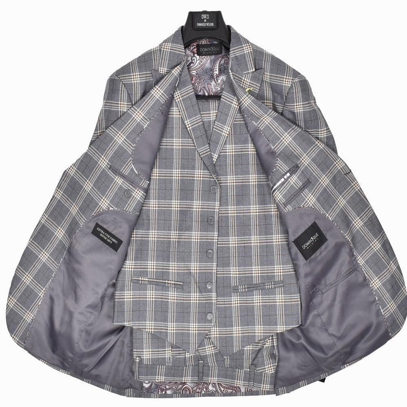 9856-11 Dominique Wilkins Vested Peak Lapel Suit - AlbertoNardoniStore